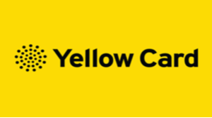 An image of a Yellow background with the words Yellow Card